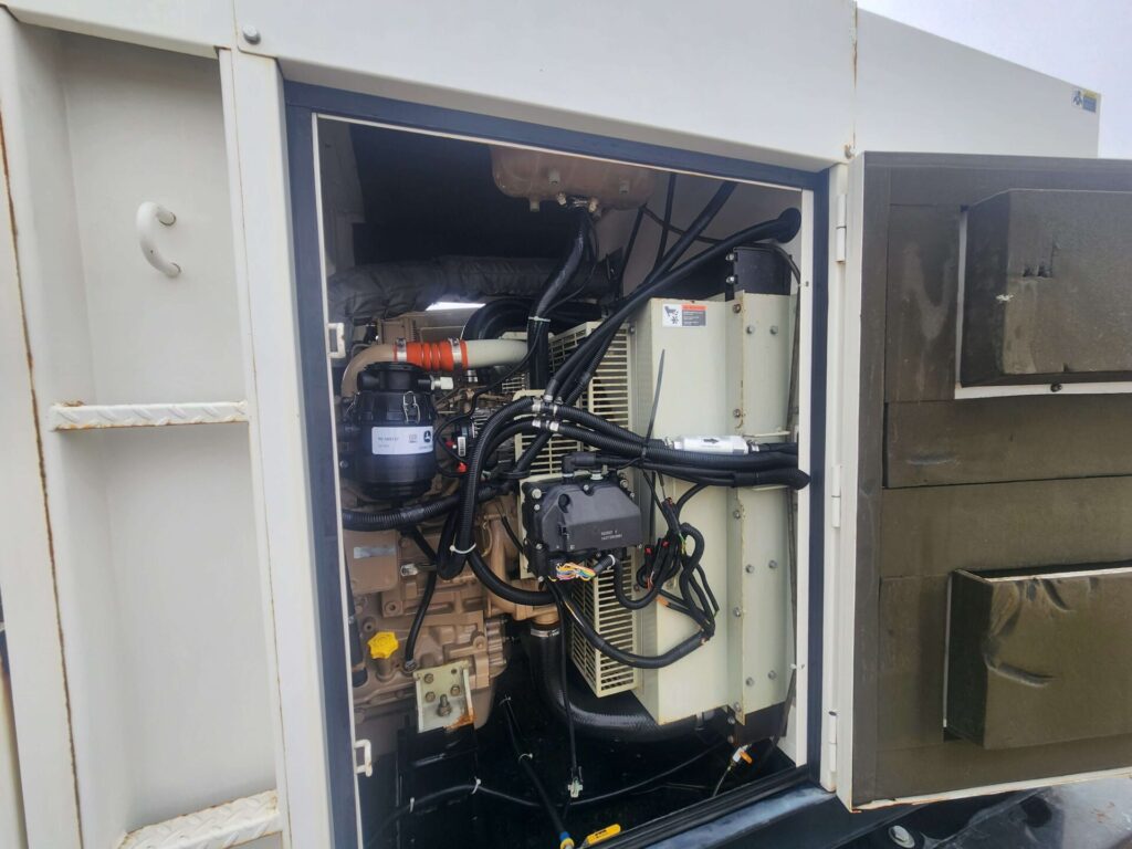 Commercial-grade Multiquip DCA220SSJU4F trailer generator offering reliable diesel power