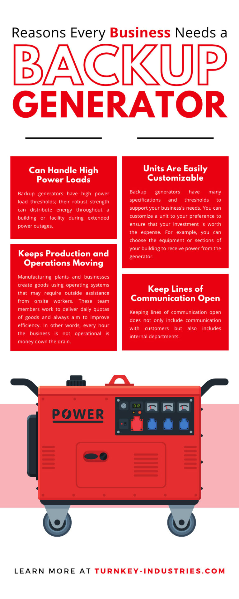 10 Reasons Every Business Needs a Backup Generator