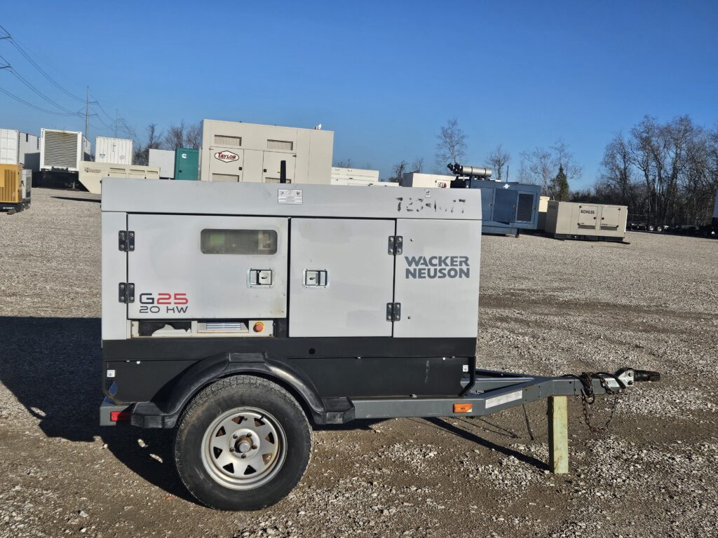Wacker Neuson G25 Trailer Mounted Diesel Generator – Tier 3