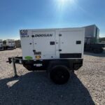 Doosan G50 trailer mounted generator supporting mission-critical jobsite power