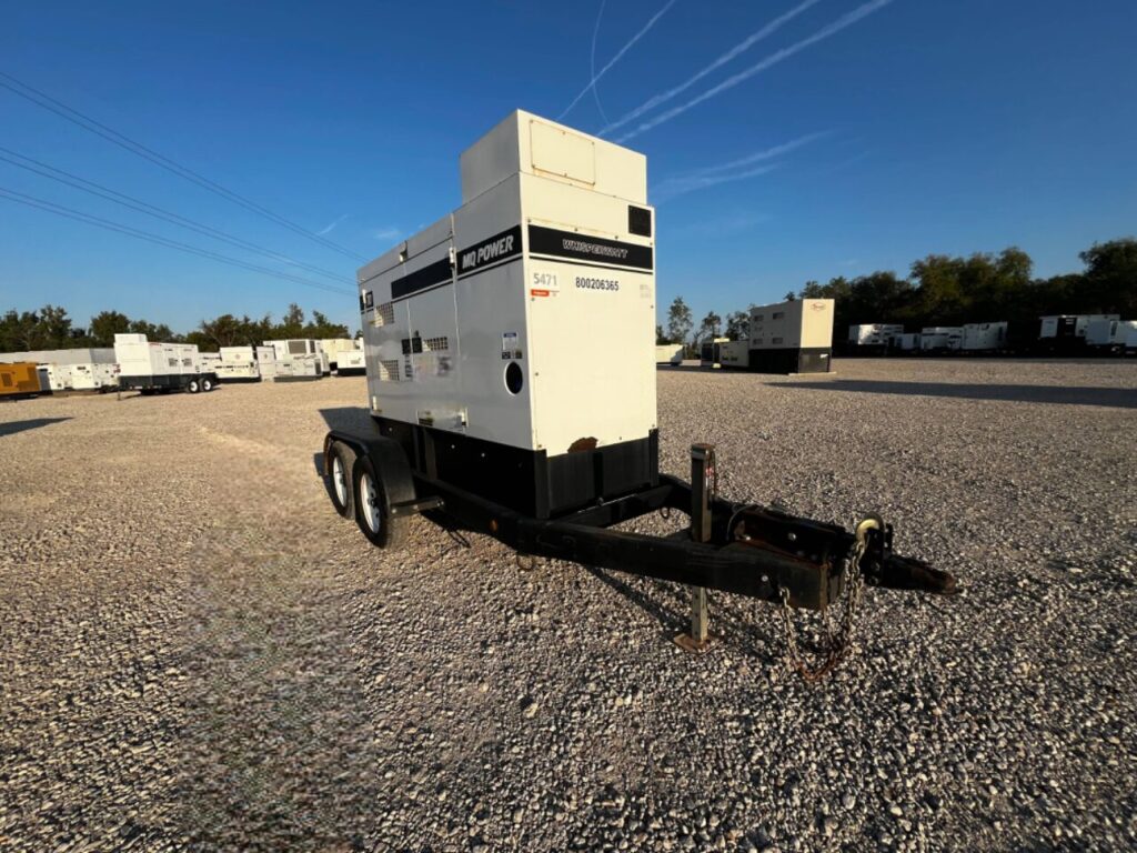 Multiquip DCA70SSIU4F trailer-mounted generator for sale suitable for industrial rental or resale markets