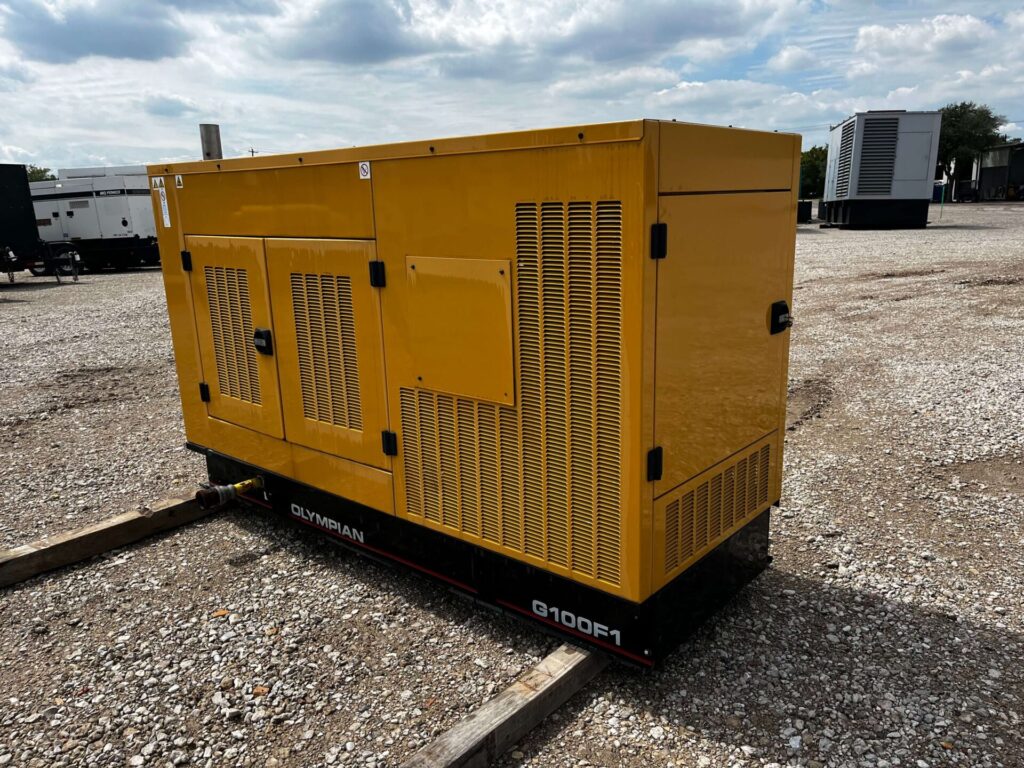 Studio shot of Olympian G100F1 Standby Natural Gas Generator providing cleaner natural gas standby power for continuous reliable power
