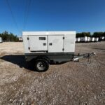 Skid-mounted view of Wacker Neuson G50 Trailer Mounted Diesel Generator mounted on trailer for temporary power at construction sites