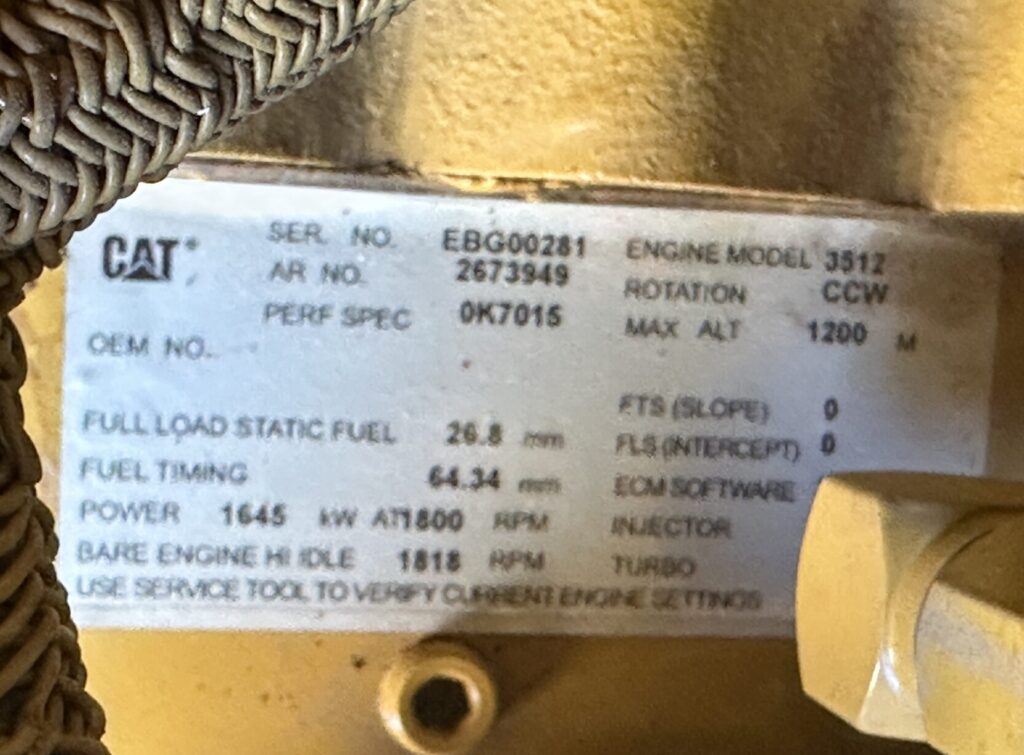 Caterpillar 3512C Trailer Mounted Diesel Generator - Tier 2