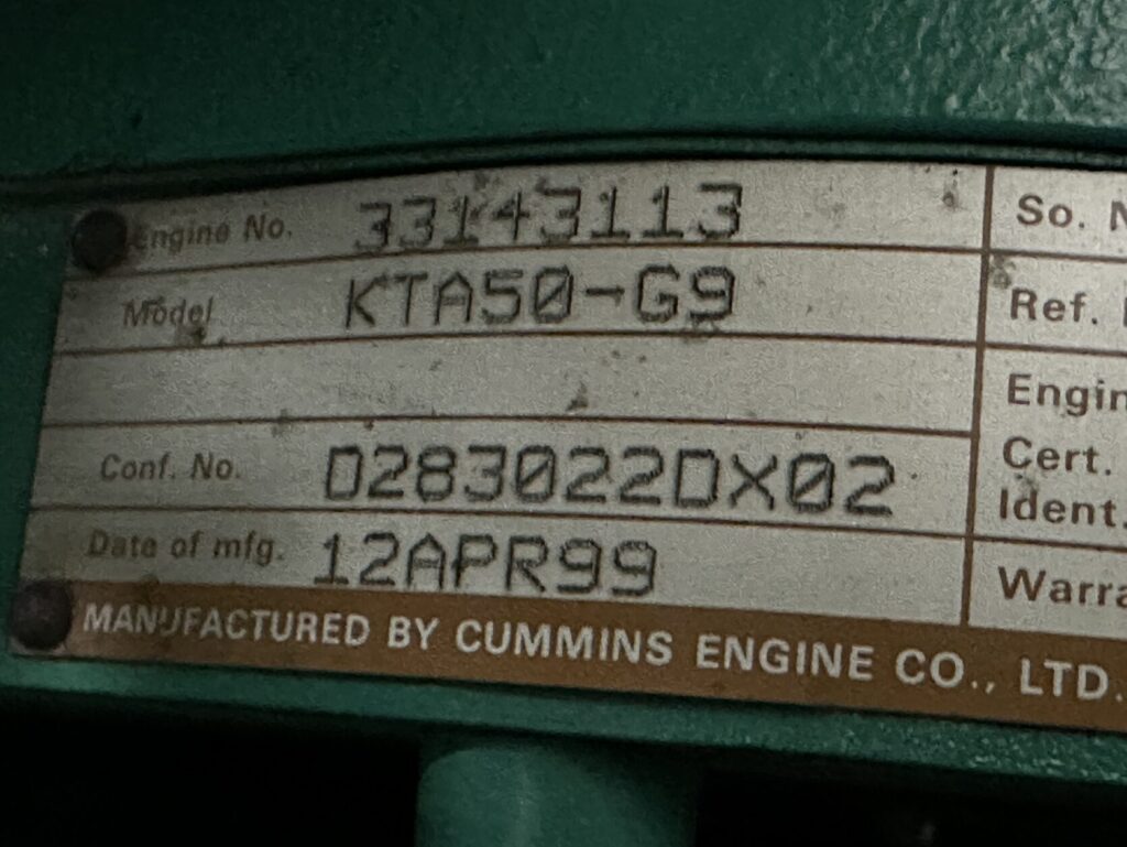 Studio shot of Cummins DFLE Standby Diesel Generator diesel unit for continuous reliable power