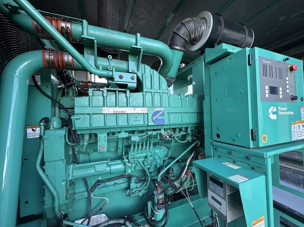 Skid-mounted view of Cummins DQFAA Standby Diesel Generator - Tier 2 with Tier 2 emissions compliance for temporary power at construction sites