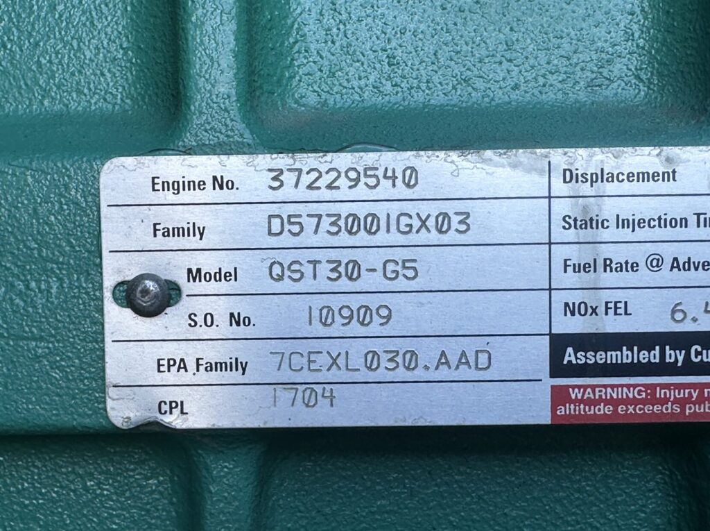 Studio shot of Cummins DQFAA Standby Diesel Generator - Tier 2 with Tier 2 emissions compliance for continuous reliable power