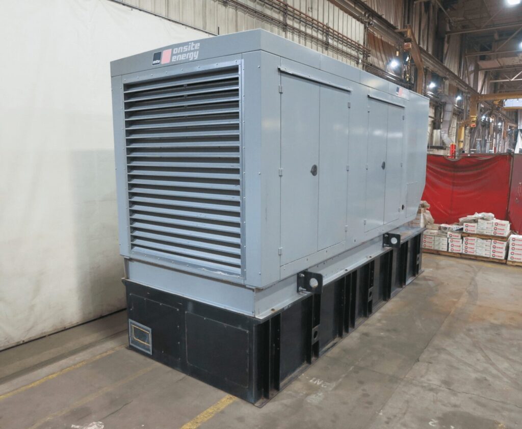 Close-up of MTU DS600 Standby Diesel Generator - Tier 2 with Tier 2 emissions compliance for commercial and industrial power needs