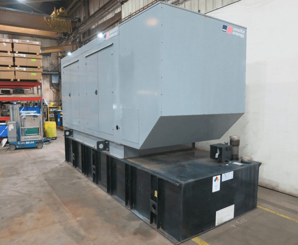 Outdoor shot of MTU DS600 Standby Diesel Generator - Tier 2 with Tier 2 emissions compliance for mobile jobsite power