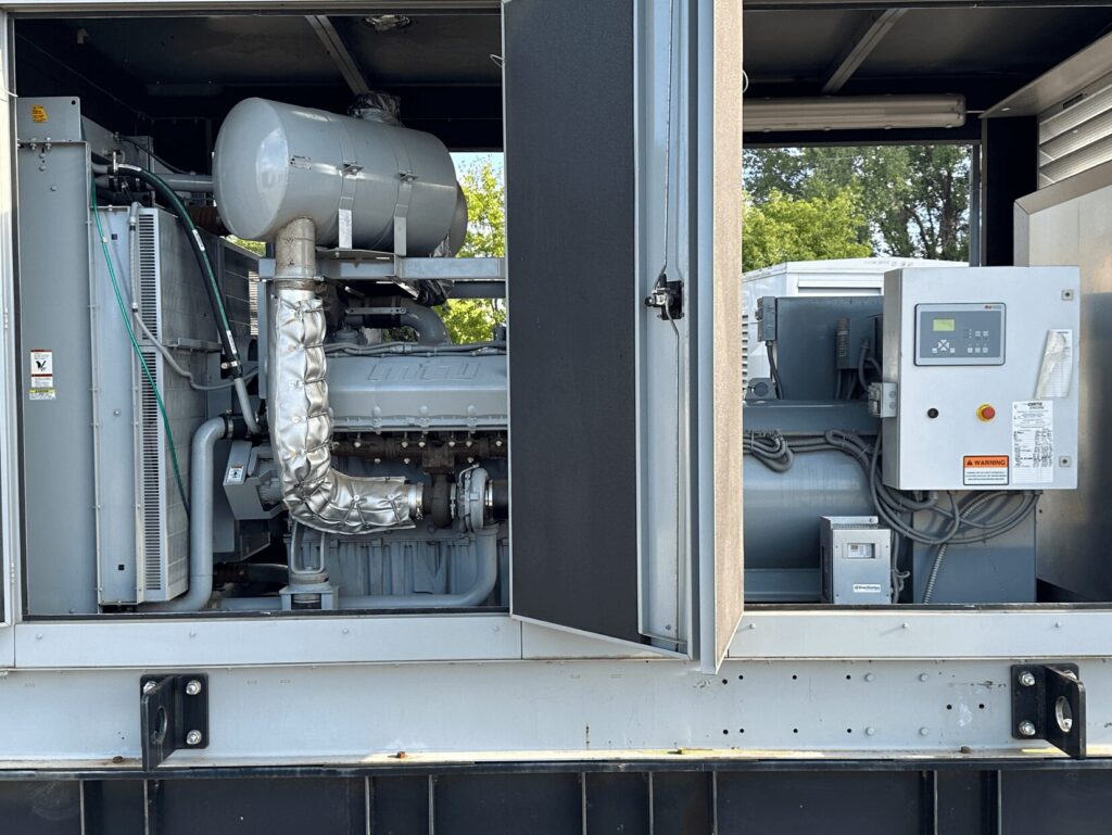 Detail shot of MTU DS600 Standby Diesel Generator - Tier 2 with Tier 2 emissions compliance for plant operations and utilities