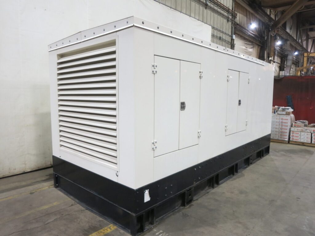 Front angle of MTU DS550 Standby Diesel Generator - Tier 2 with Tier 2 emissions compliance for emergency standby applications