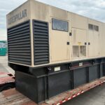 Side view of Caterpillar 3412C Standby Diesel Generator diesel unit for industrial backup power