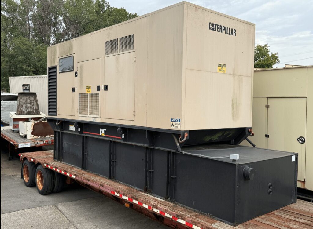 Front angle of Caterpillar 3412C Standby Diesel Generator diesel unit for emergency standby applications