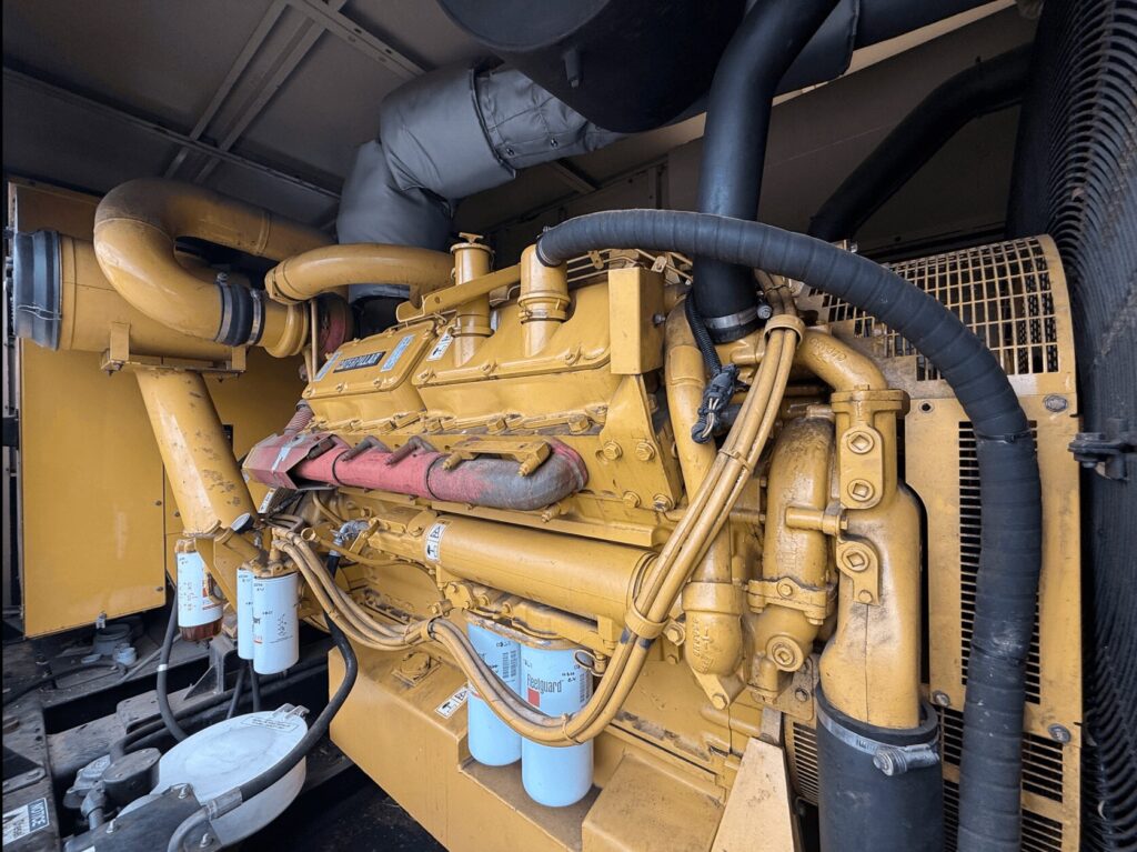 Outdoor shot of Caterpillar 3412C Standby Diesel Generator diesel unit for mobile jobsite power