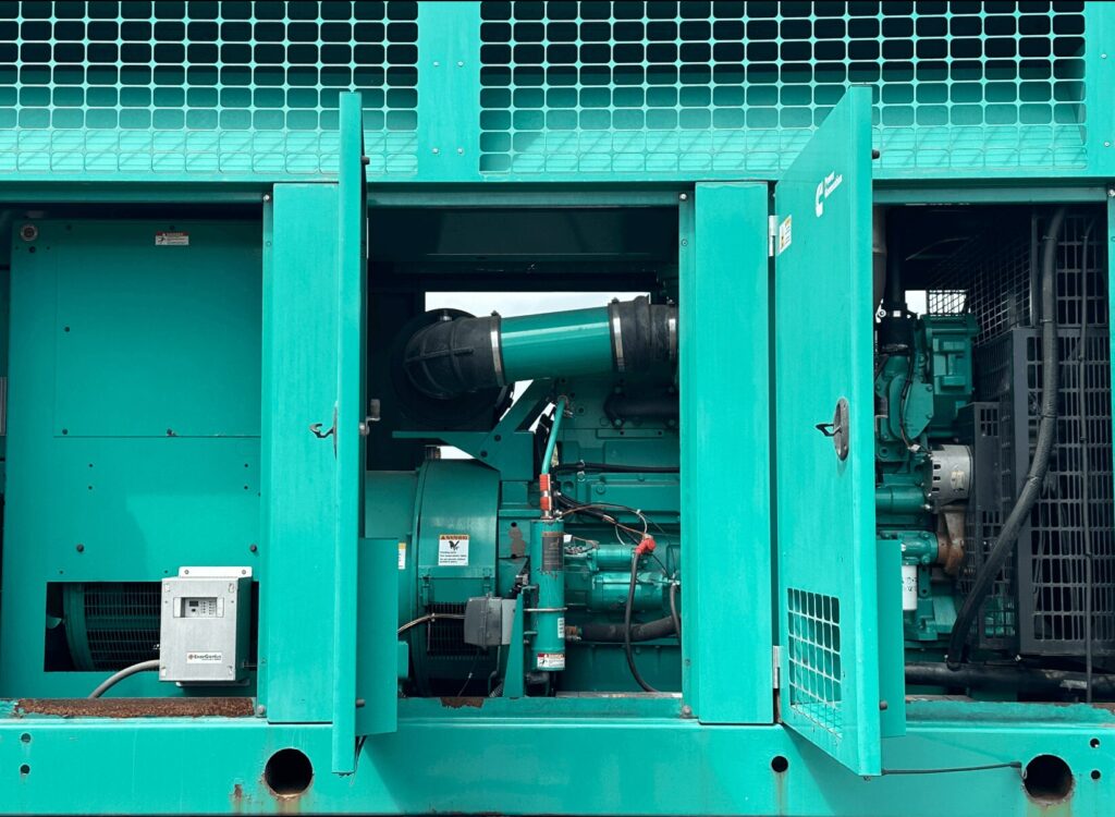 Side view of Cummins DFEK Standby Diesel Generator - Tier 2 with Tier 2 emissions compliance for industrial backup power