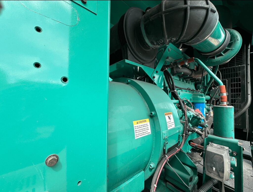 Front angle of Cummins DFEK Standby Diesel Generator - Tier 2 with Tier 2 emissions compliance for emergency standby applications