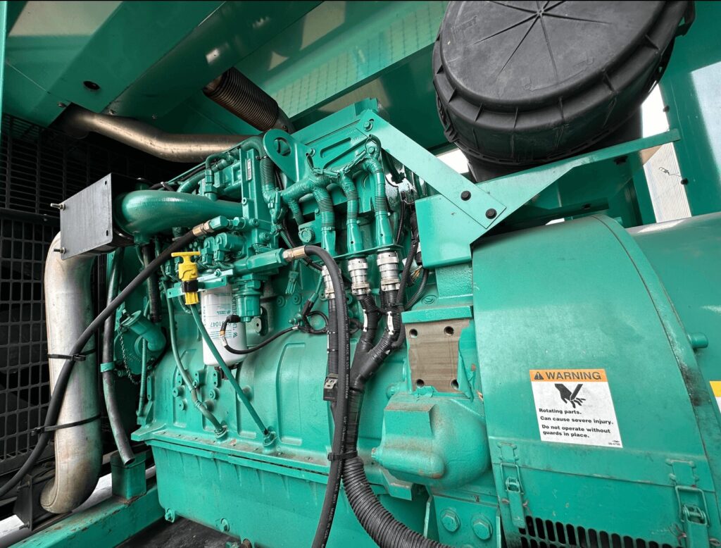 Close-up of Cummins DFEK Standby Diesel Generator - Tier 2 with Tier 2 emissions compliance for commercial and industrial power needs