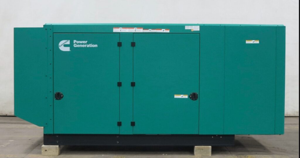 Onsite photo of New Cummins C150N6 Standby Natural Gas / Propane Generator providing cleaner natural gas standby power for critical standby coverage