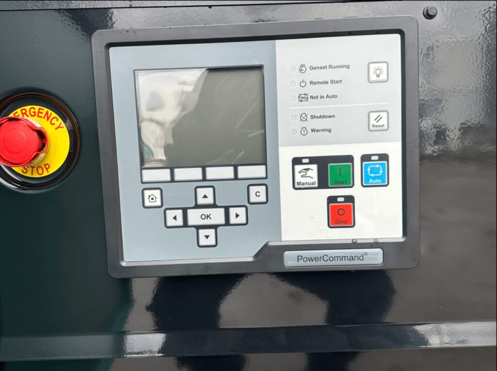 Close-up of New Cummins C150N6 Standby Natural Gas / Propane Generator providing cleaner natural gas standby power for commercial and industrial power needs