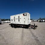 Close-up of Caterpillar XQ350 Trailer Mounted Diesel Generator mounted on trailer for commercial and industrial power needs