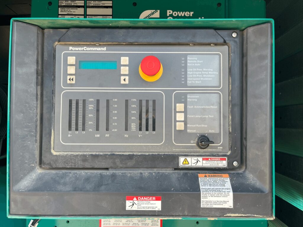 Close-up of Cummins DFEK Standby Diesel Generator - Tier 2 with Tier 2 emissions compliance for commercial and industrial power needs