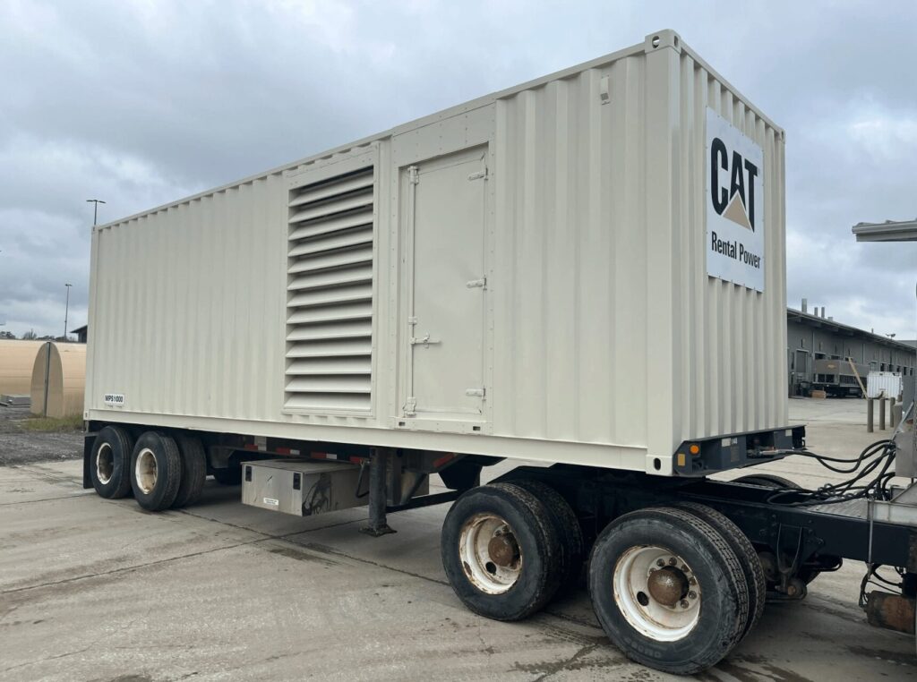 Detail shot of Caterpillar MPS1000 Diesel Power Module configured as an industrial power module for plant operations and utilities