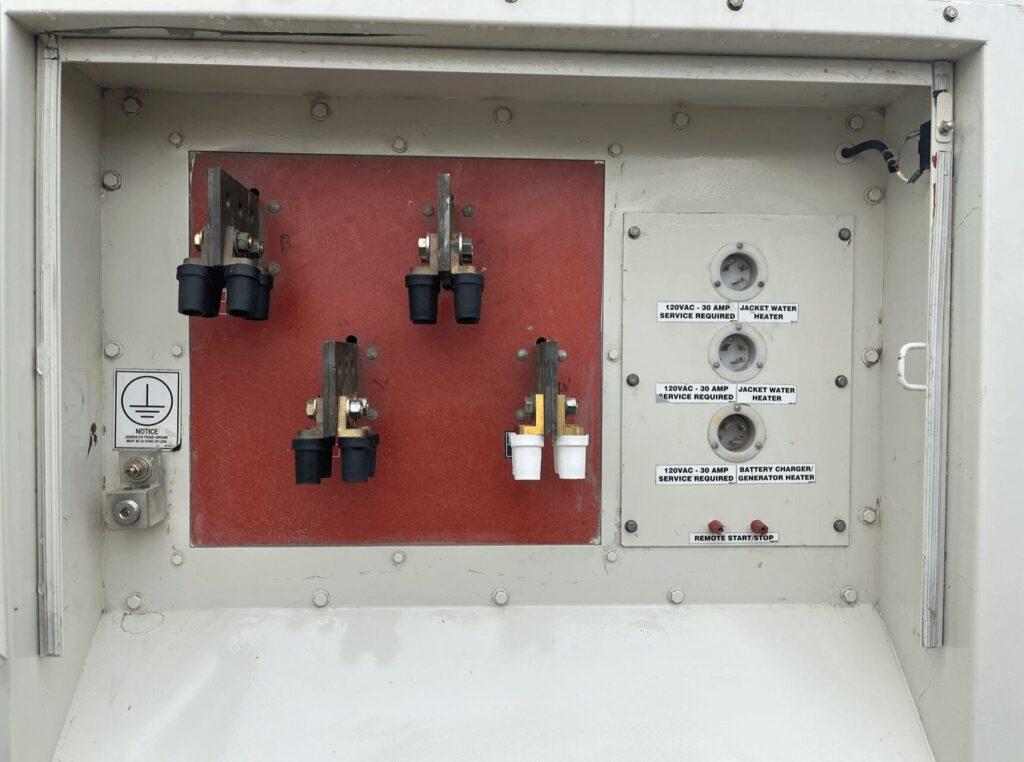 Outdoor shot of Caterpillar MPS1000 Diesel Power Module configured as an industrial power module for mobile jobsite power