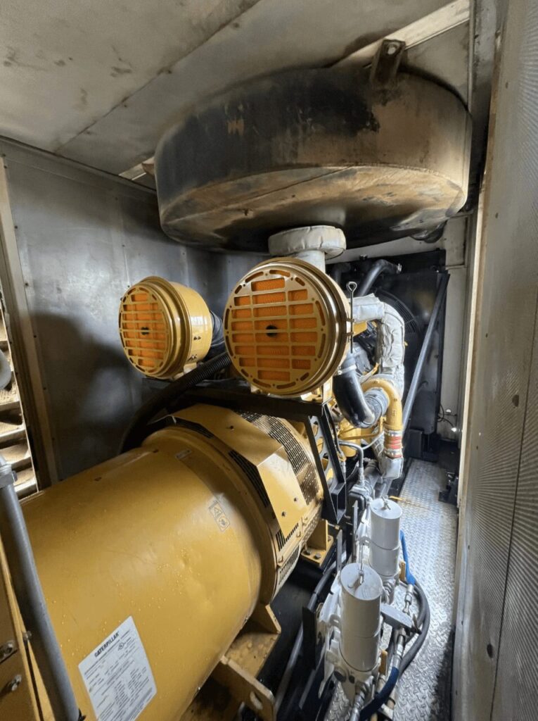 Studio shot of Caterpillar MPS1000 Diesel Power Module configured as an industrial power module for continuous reliable power