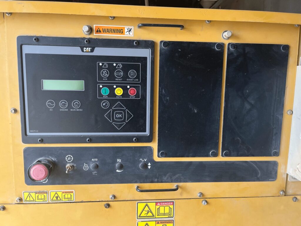 Skid-mounted view of Caterpillar MPS1000 Diesel Power Module configured as an industrial power module for temporary power at construction sites