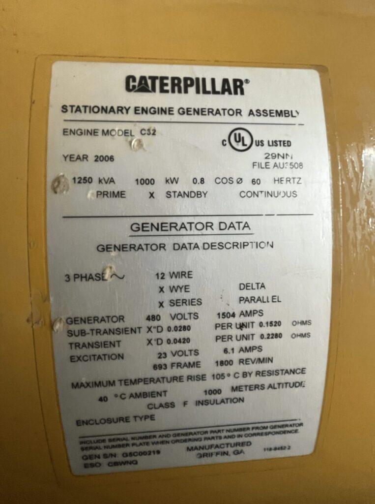 Close-up of Caterpillar MPS1000 Diesel Power Module configured as an industrial power module for commercial and industrial power needs
