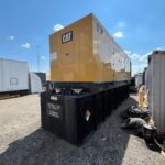 Side view of Caterpillar C32 Standby Diesel Generator diesel unit for industrial backup power