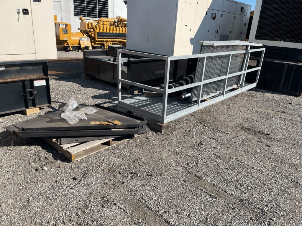 Detail shot of Caterpillar C32 Standby Diesel Generator diesel unit for plant operations and utilities