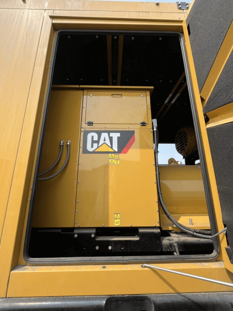 Outdoor shot of Caterpillar C32 Standby Diesel Generator diesel unit for mobile jobsite power