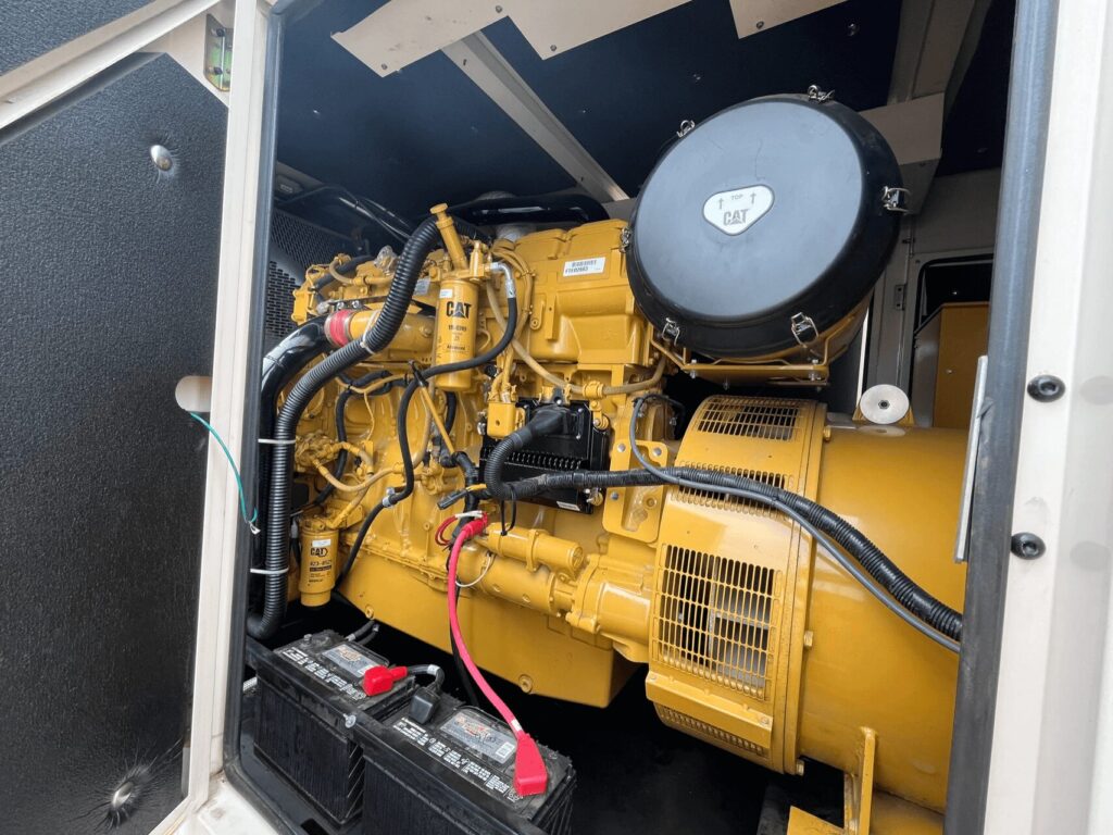 Close-up of Caterpillar C15 Standby Diesel Generator diesel unit for commercial and industrial power needs