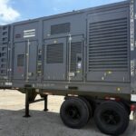 Skid-mounted view of Atlas Copco QAC1500 TwinPower Diesel Power Module configured as an industrial power module for temporary power at construction sites