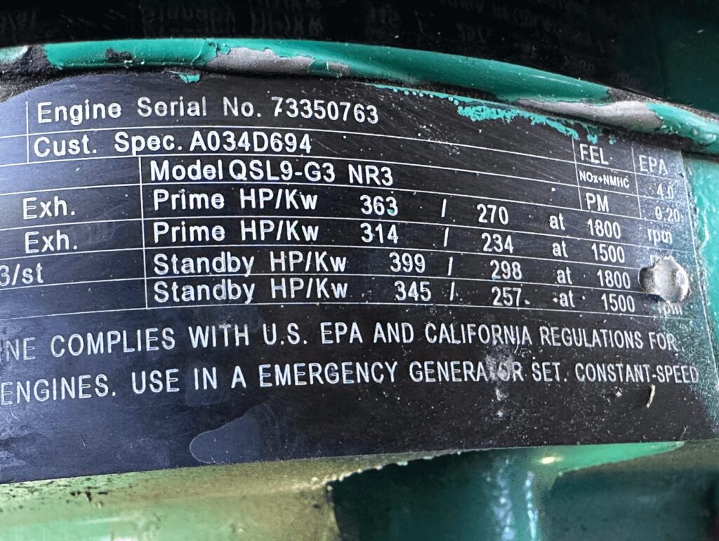 Cummins DQDAA Tier 3 standby diesel generator delivering reliable industrial backup power