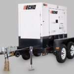 ECHO DGK45F trailer mounted diesel generator delivering reliable mobile jobsite power