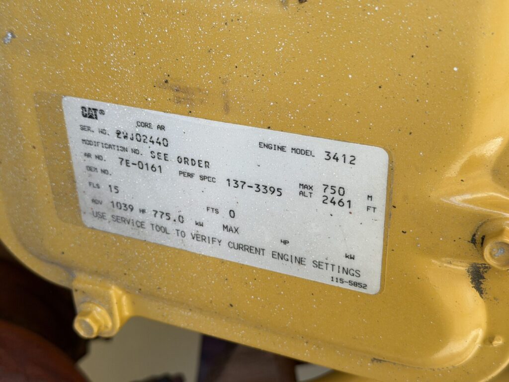 Caterpillar 3412C heavy-duty standby generator designed for maximum uptime