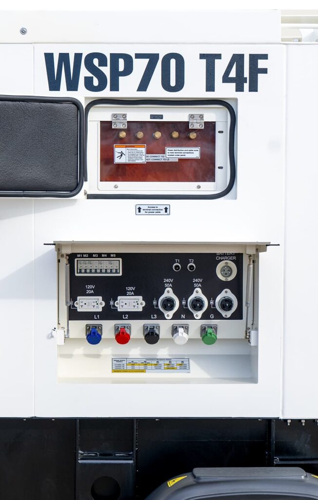 Wanco Generator Mobile 53kW (WSP70) connection panels